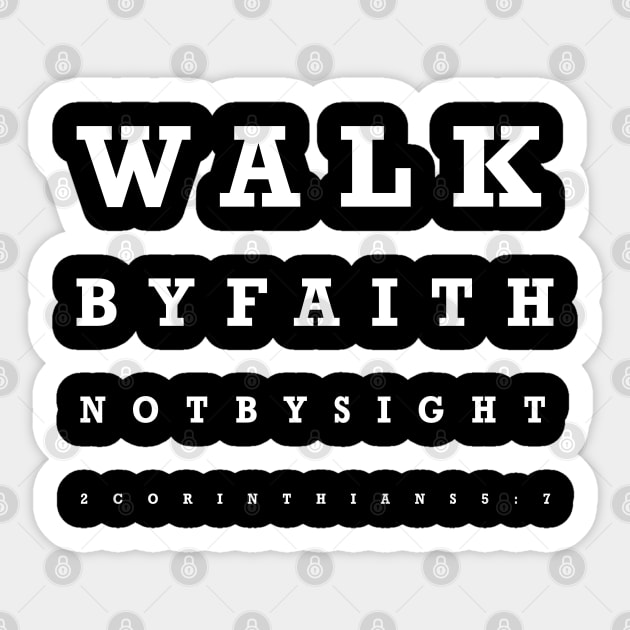 Walk by Faith not by Sight - Eye Chart Sticker by PacPrintwear8